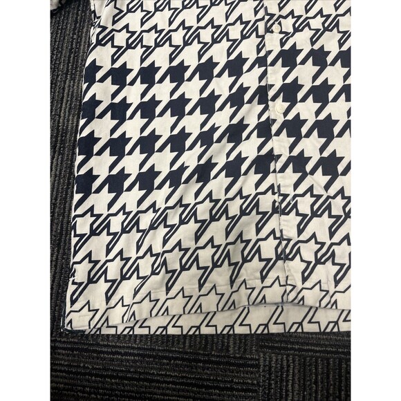 TED BAKER London Men's Shirt Black/White Stars S/S Linen/Cotton Size 3/US Medium - Picture 7 of 13